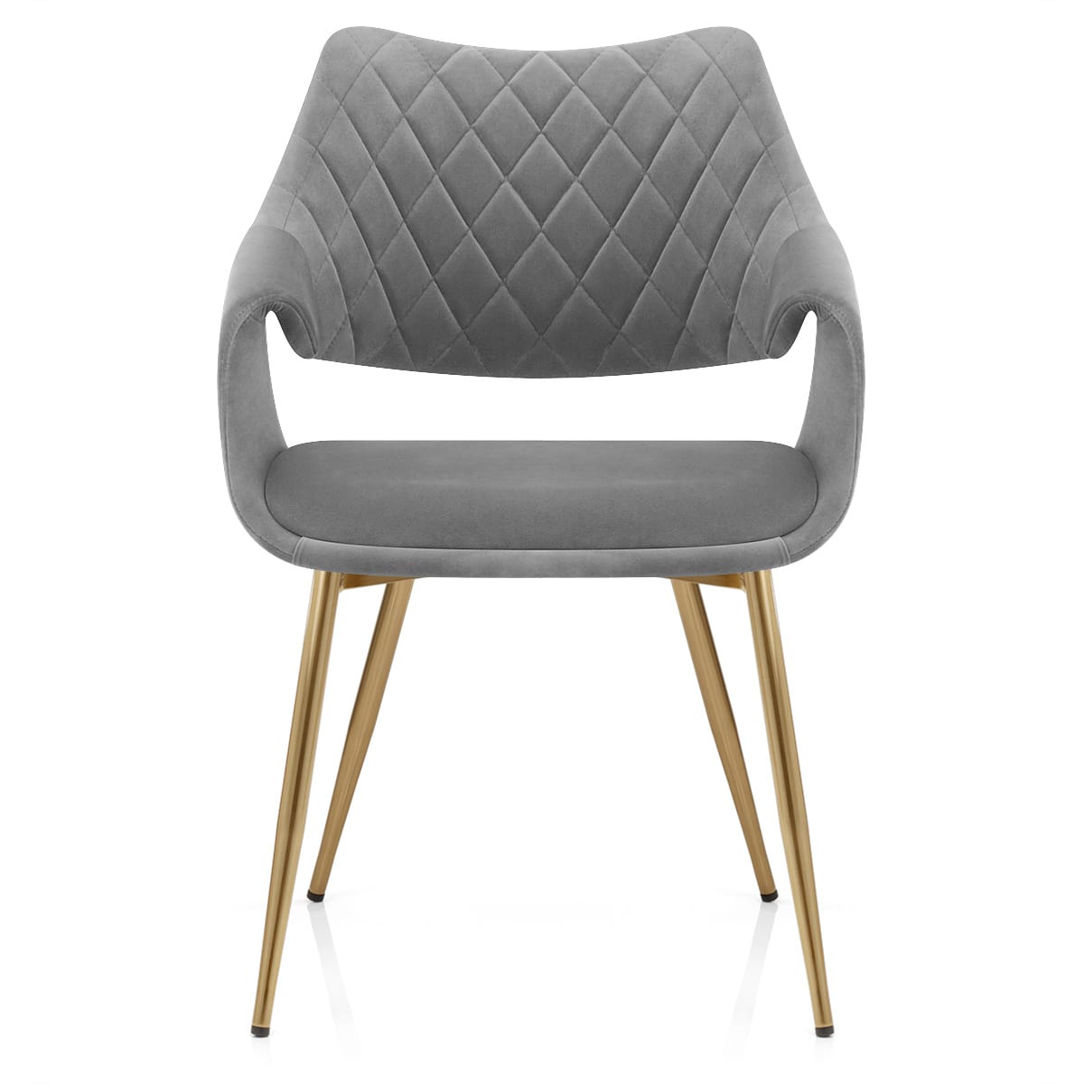 Fairfield Gold Chair Grey Velvet