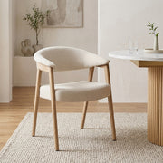 Chaise Bois Tissu - Falco Crème