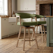 Tabouret de Bar Bois Tissu - Falco Vert