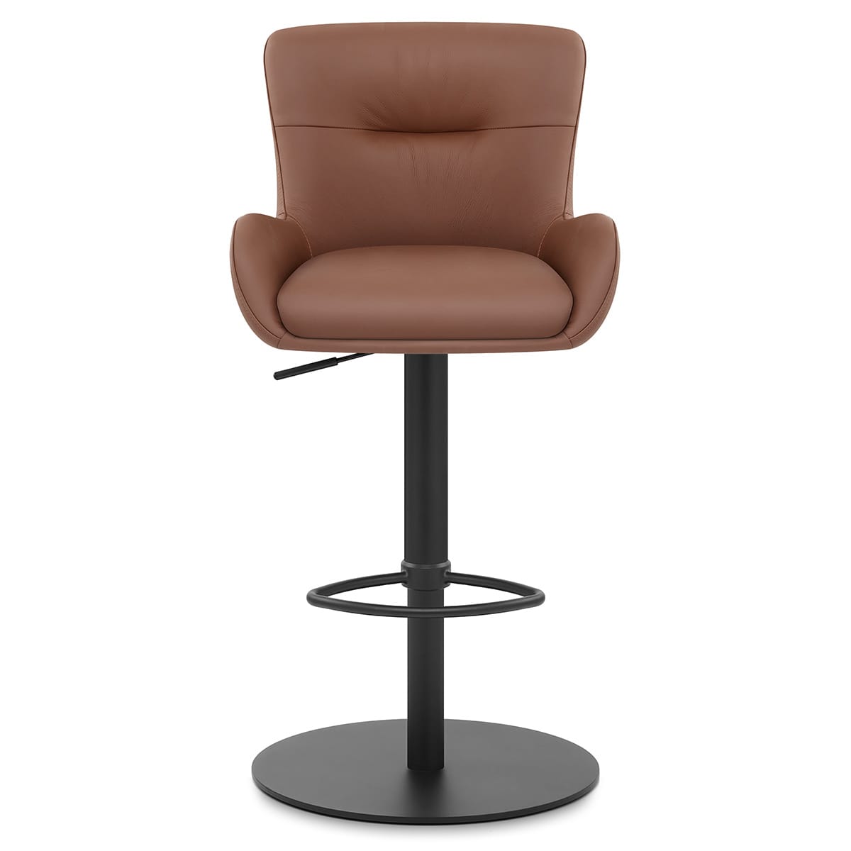 Tabouret Cuir Véritable - Faraday Marron 