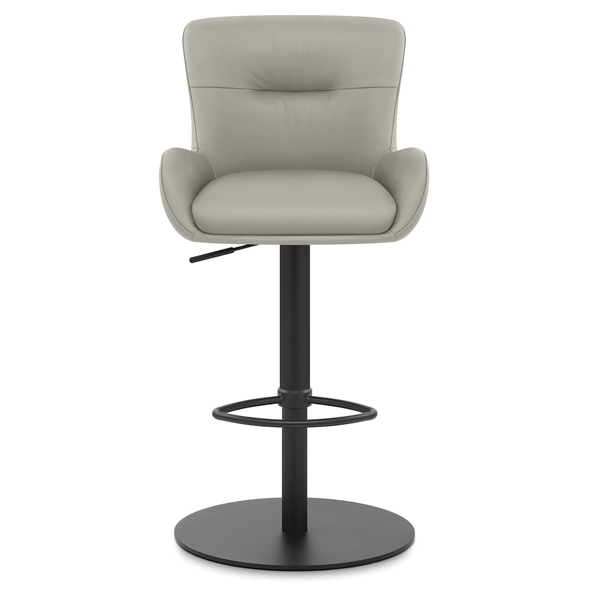 Tabouret Cuir Véritable - Faraday Gris 