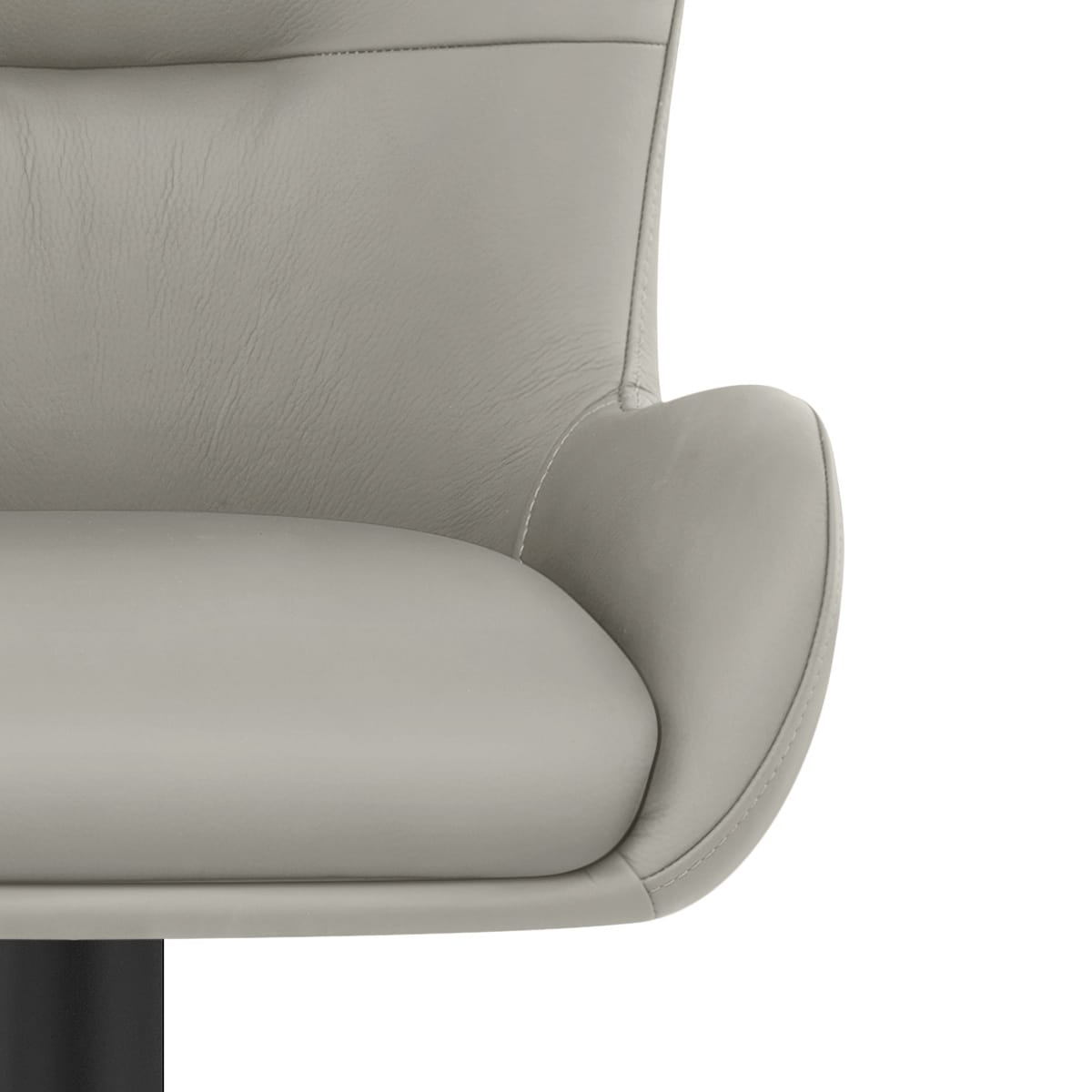 Faraday Bar Stool Grey Real Leather