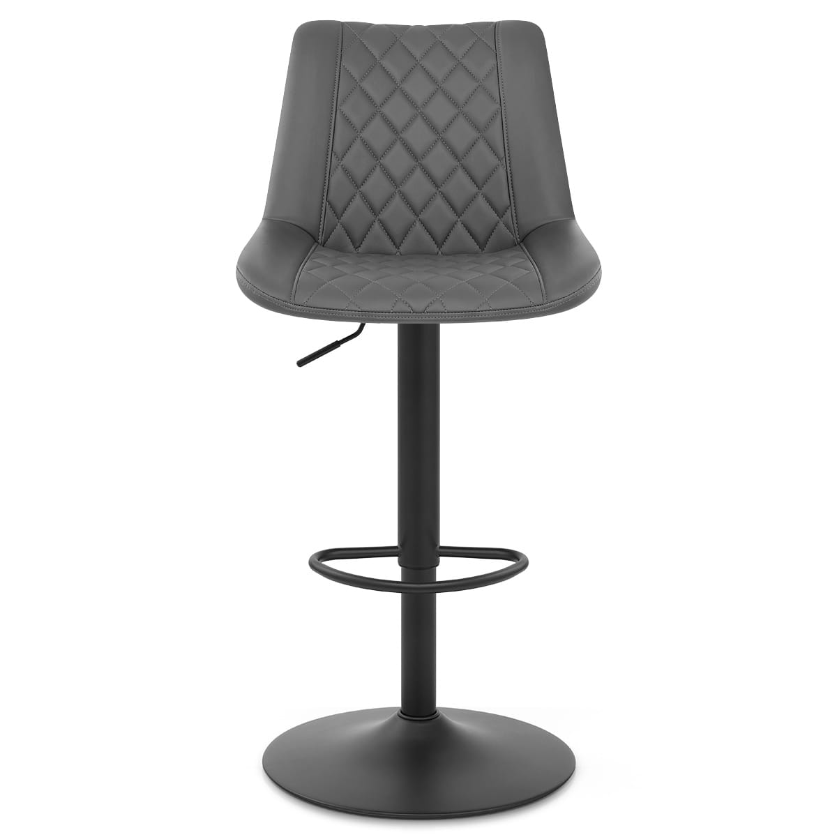 Chaise de Bar Faux Cuir - Faro Gris