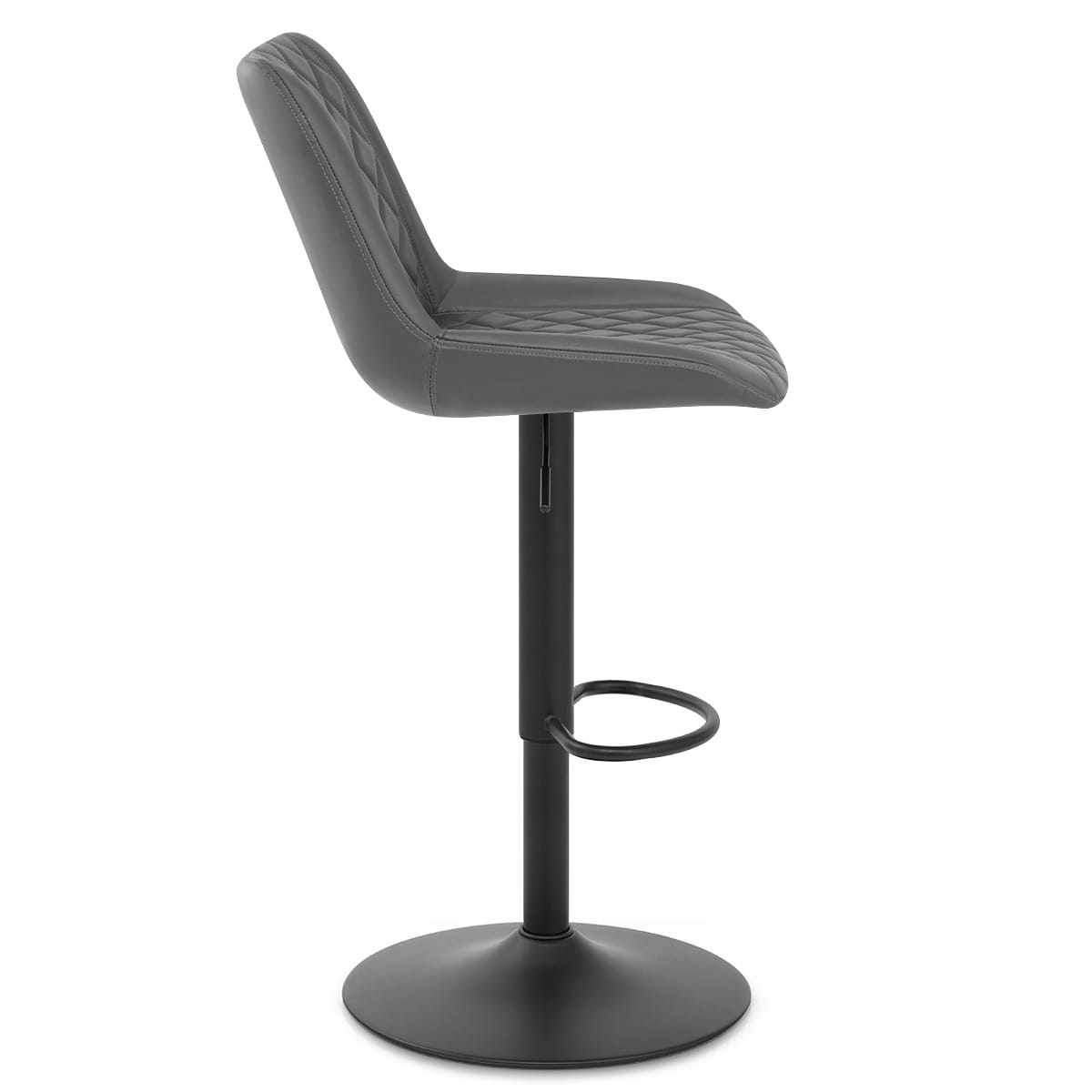 Chaise de Bar Faux Cuir - Faro Gris