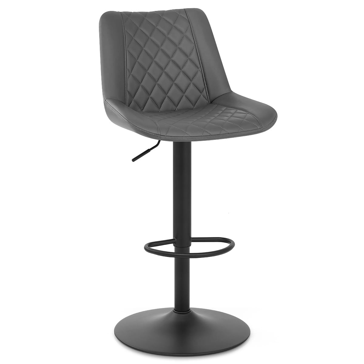 Chaise de Bar Faux Cuir - Faro Gris
