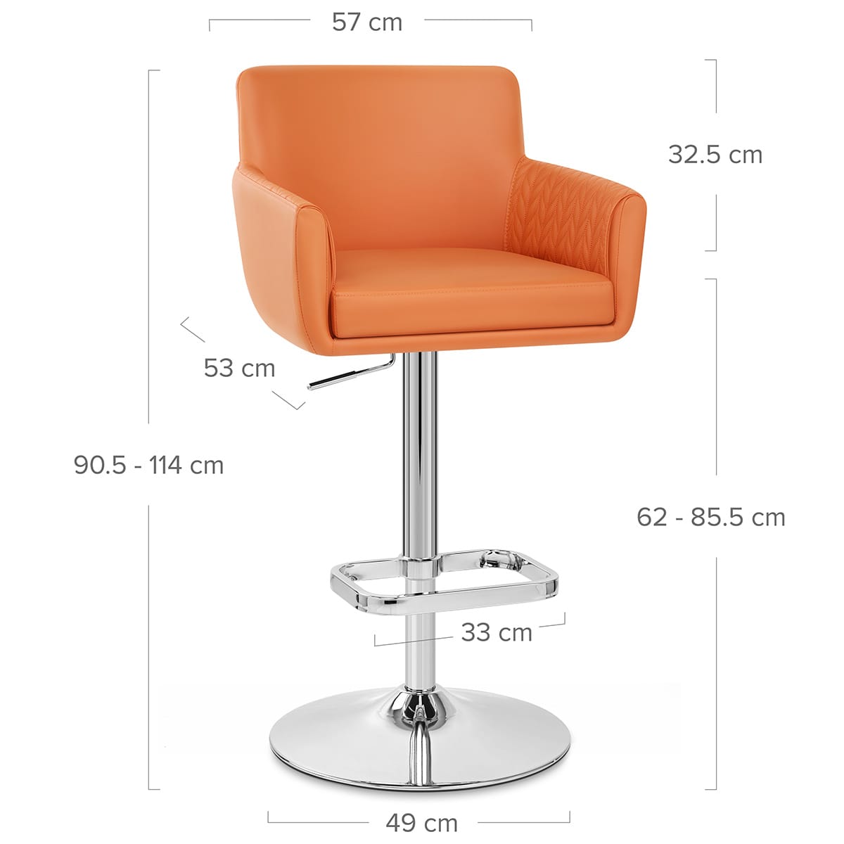Felipe Bar Stool Orange