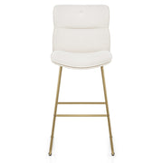 Finley Gold Stool White Boucle