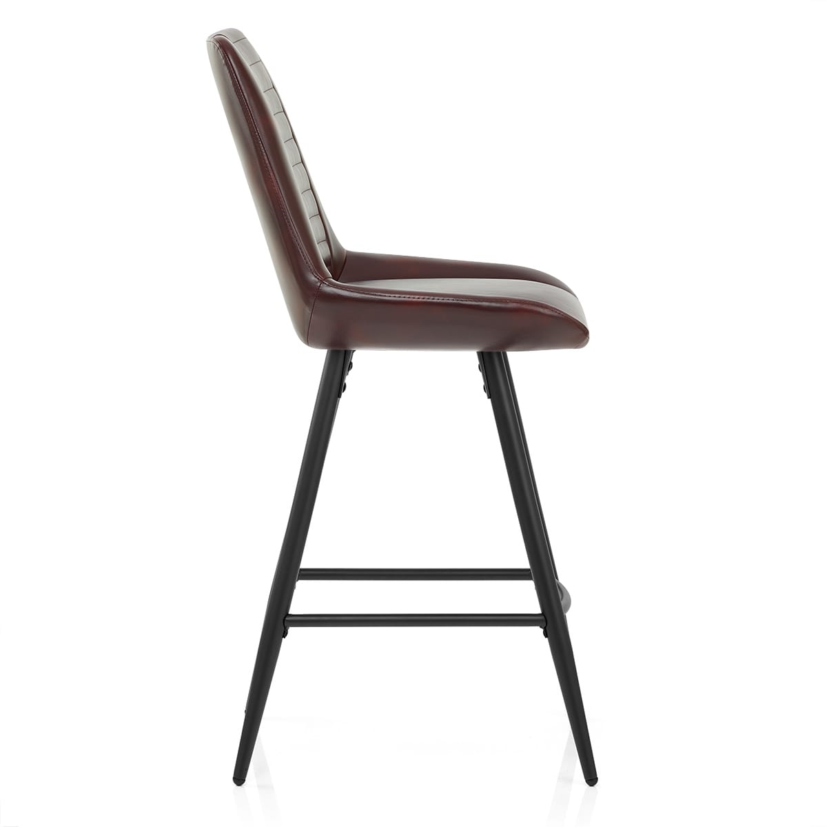 Tabouret Faux Cuir - Forse Marron 