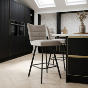 Tabouret de Bar Tissu - Forte Crème 
