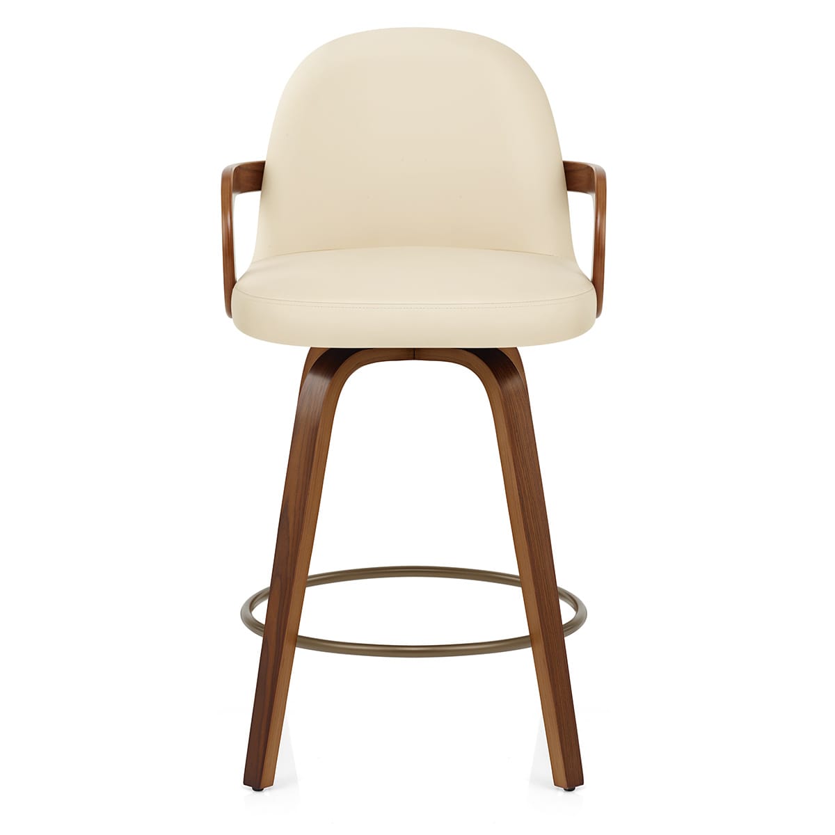 Franco Walnut Bar Stool Cream