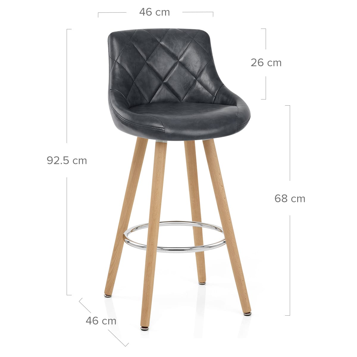 Fuse Wooden Stool Antique Slate