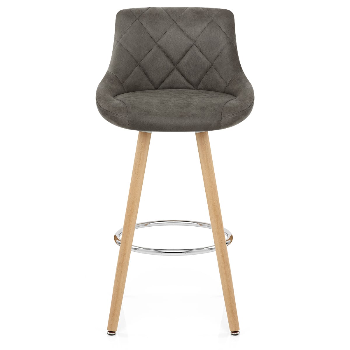 Fuse Wooden Stool Charcoal