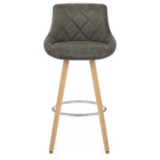 Fuse Wooden Stool Charcoal