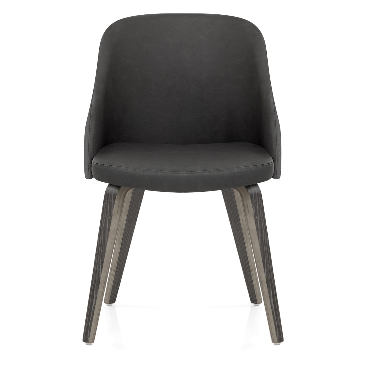 Chaise Bois Simili Cuir - Fusion Gris Gris 