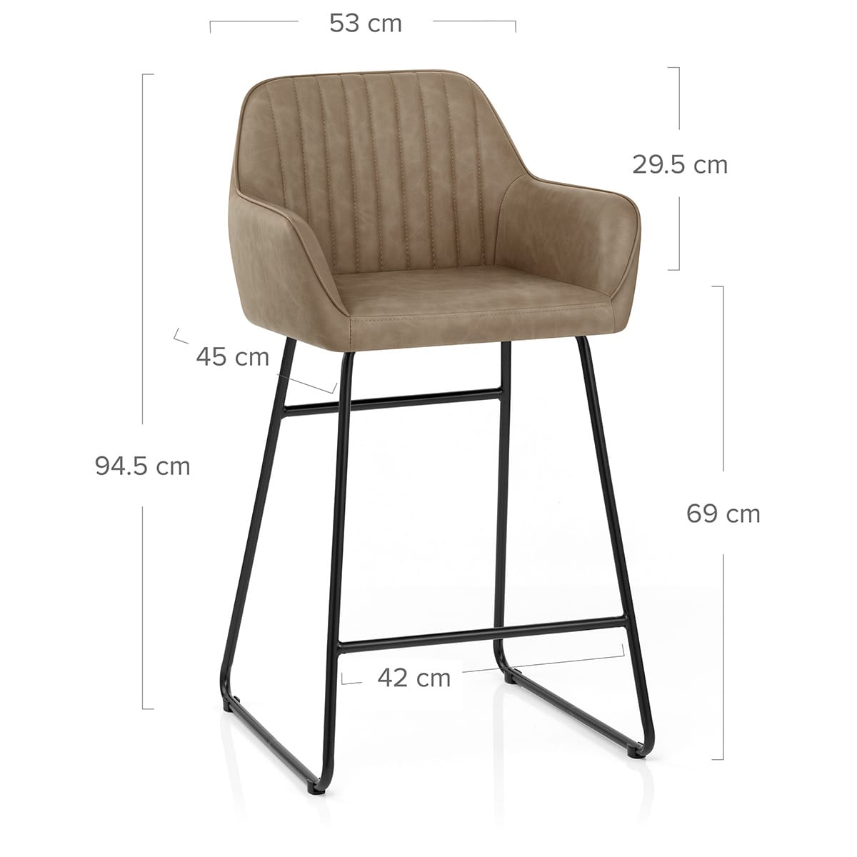 Gabrielle Bar Stool Antique Brown
