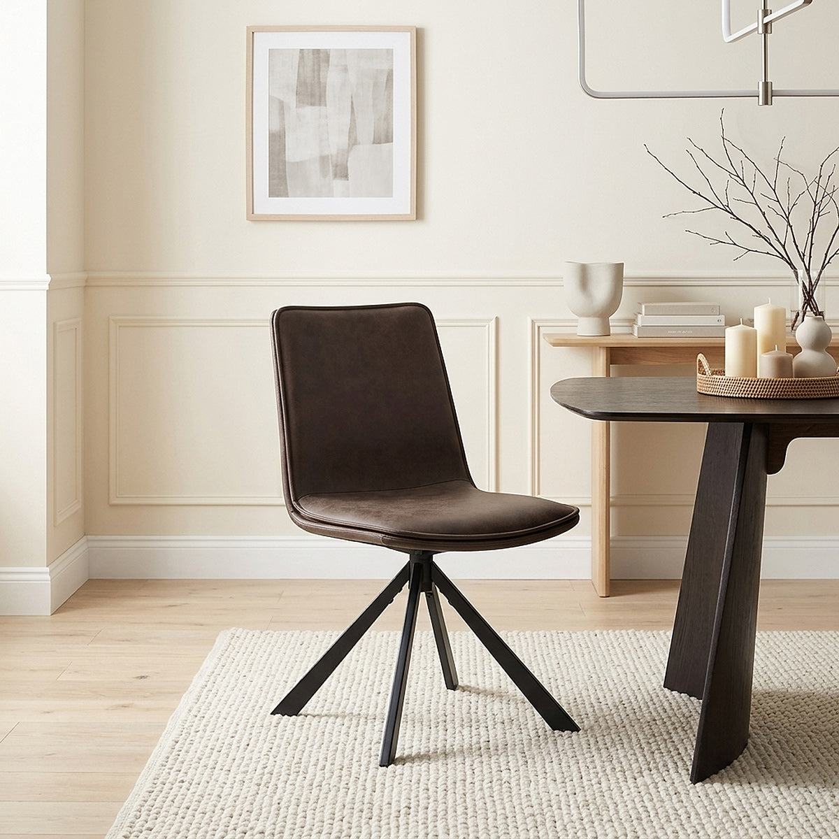 Chaise Faux Cuir - Genesis Marron 