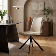 Chaise Faux Cuir - Genesis Crème 