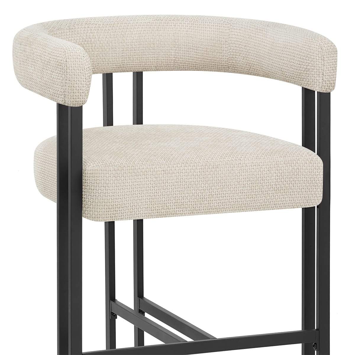 Gigi Bar Stool Cream Fabric