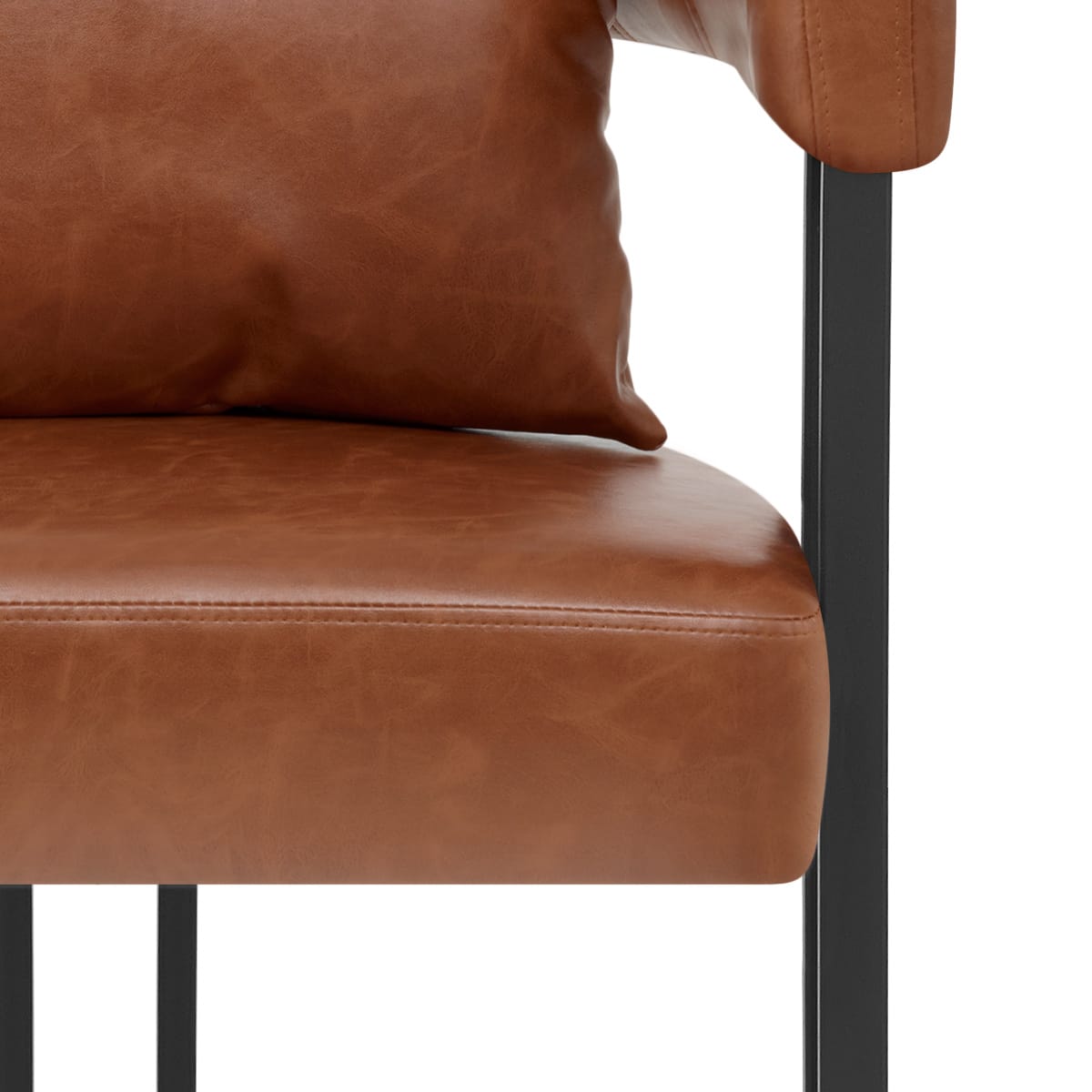 Chaise Faux Cuir - Gigi Marron Antique