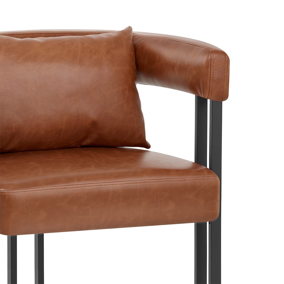 Chaise Faux Cuir - Gigi Marron Antique