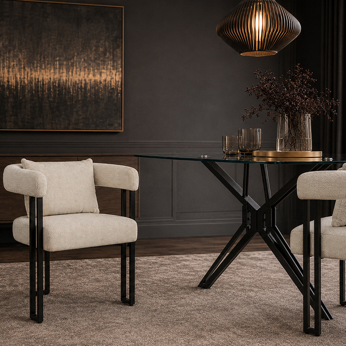 Chaise Tissu - Gigi Crème 
