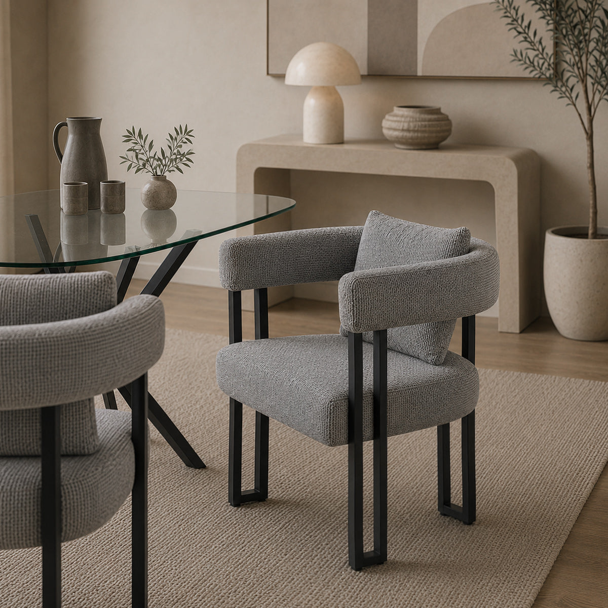 Chaise Tissu - Gigi Gris 