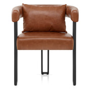 Chaise Faux Cuir - Gigi Marron Antique