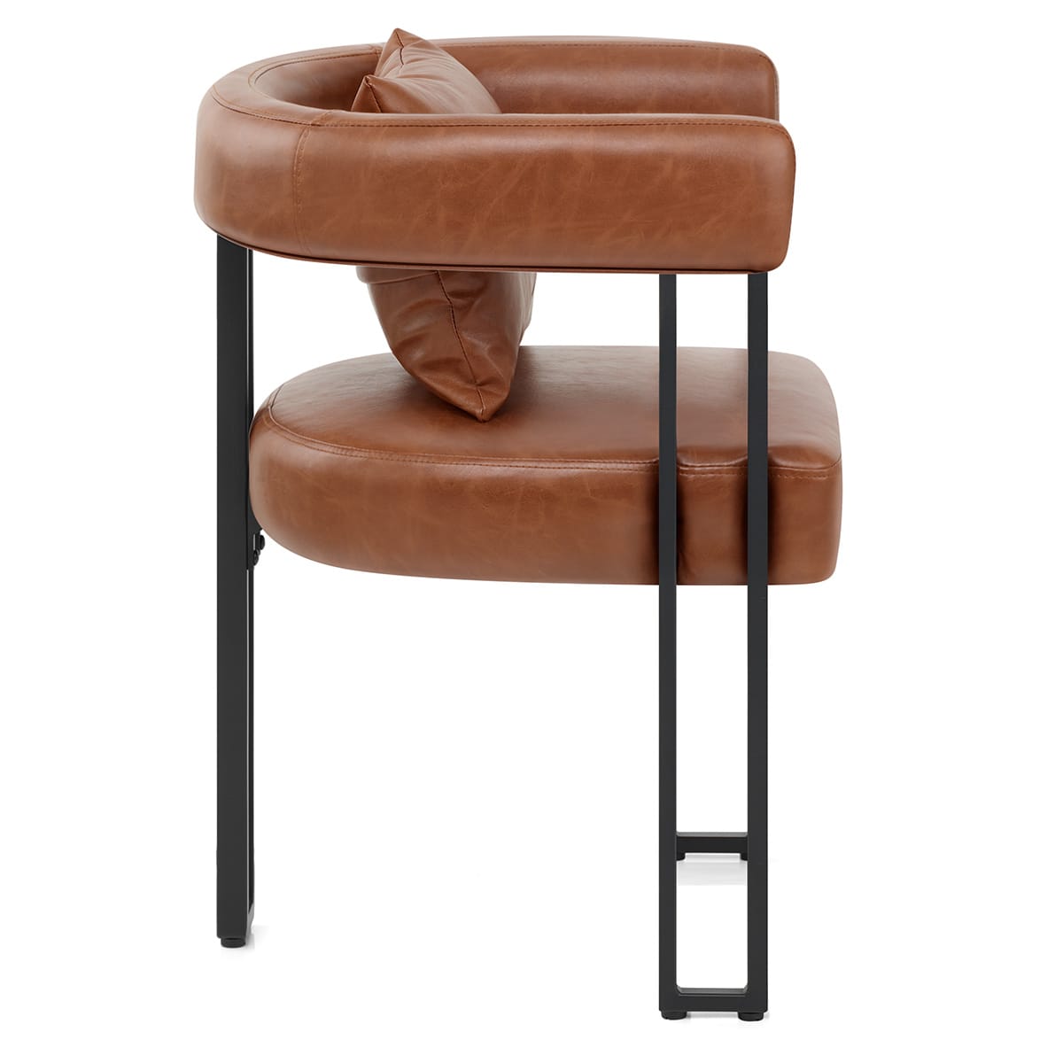 Chaise Faux Cuir - Gigi Marron Antique