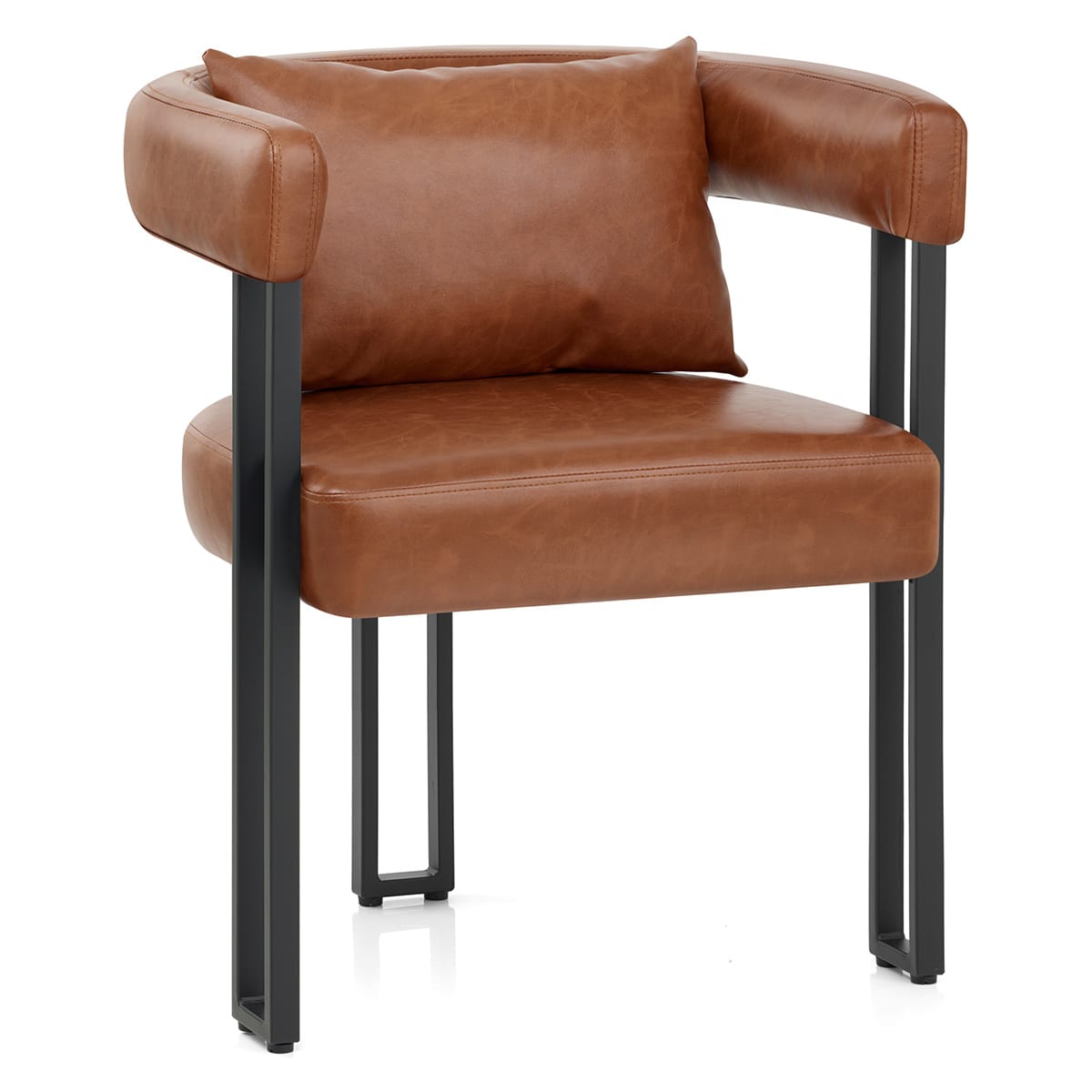 Chaise Faux Cuir - Gigi Marron Antique