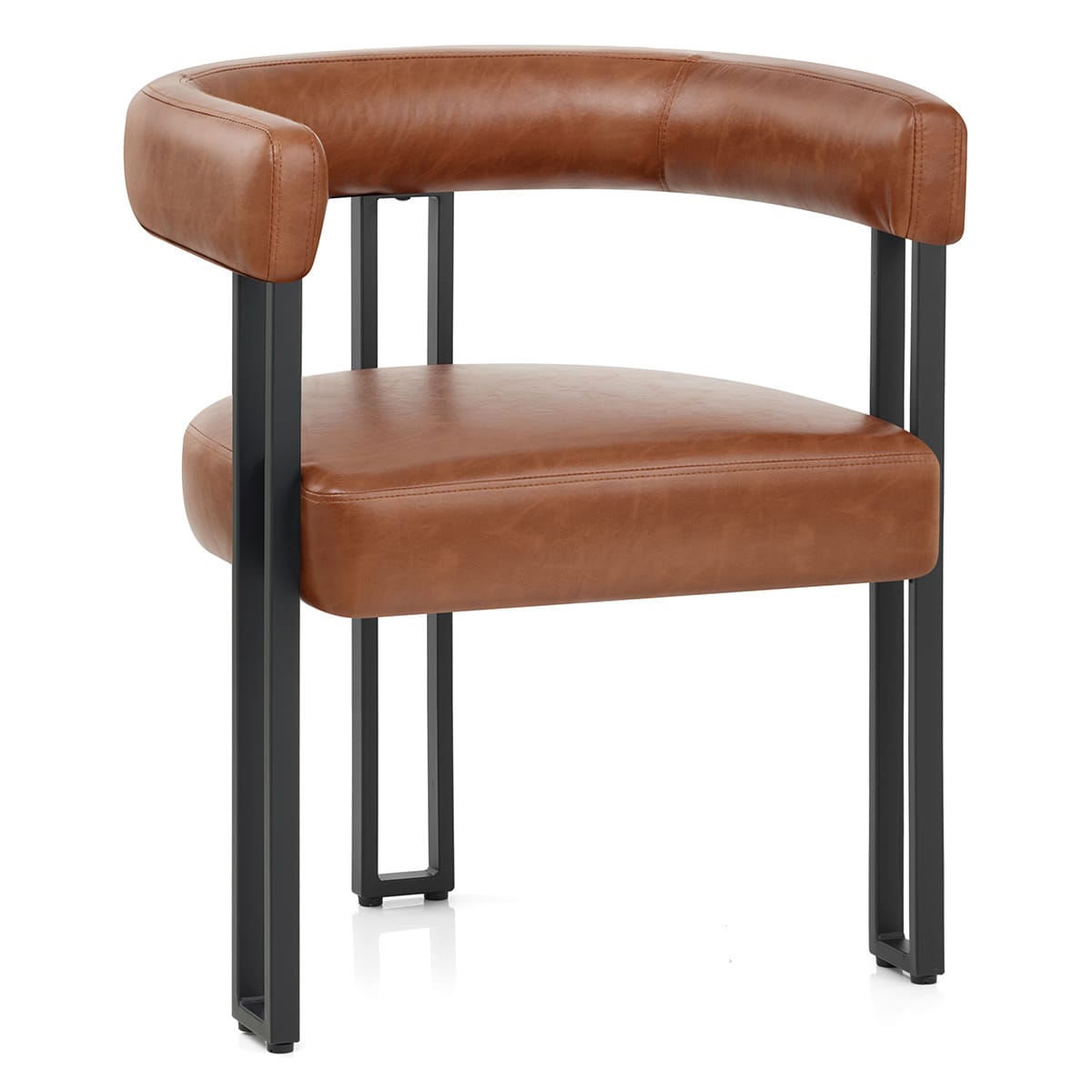 Chaise Faux Cuir - Gigi Marron Antique