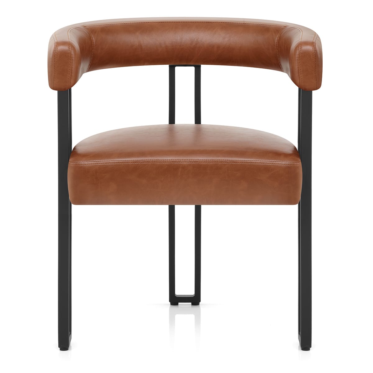 Chaise Faux Cuir - Gigi Marron Antique