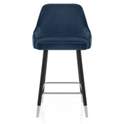 Glam Bar Stool Blue Velvet