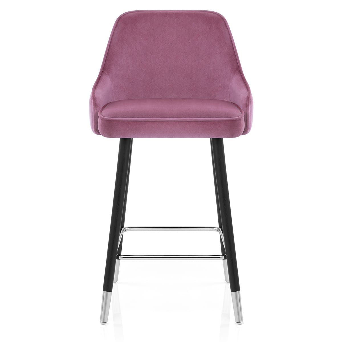 Chaise de Bar Bois Velours - Glam Violet 