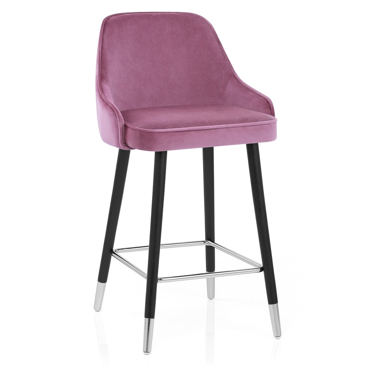 Glam Bar Stool Purple Velvet