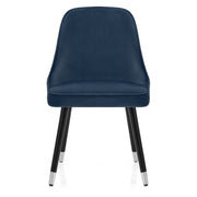 Glam Dining Chair Blue Velvet