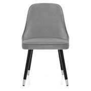 Glam Dining Chair Grey Velvet