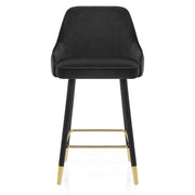 Glam Stool Gold & Black Velvet