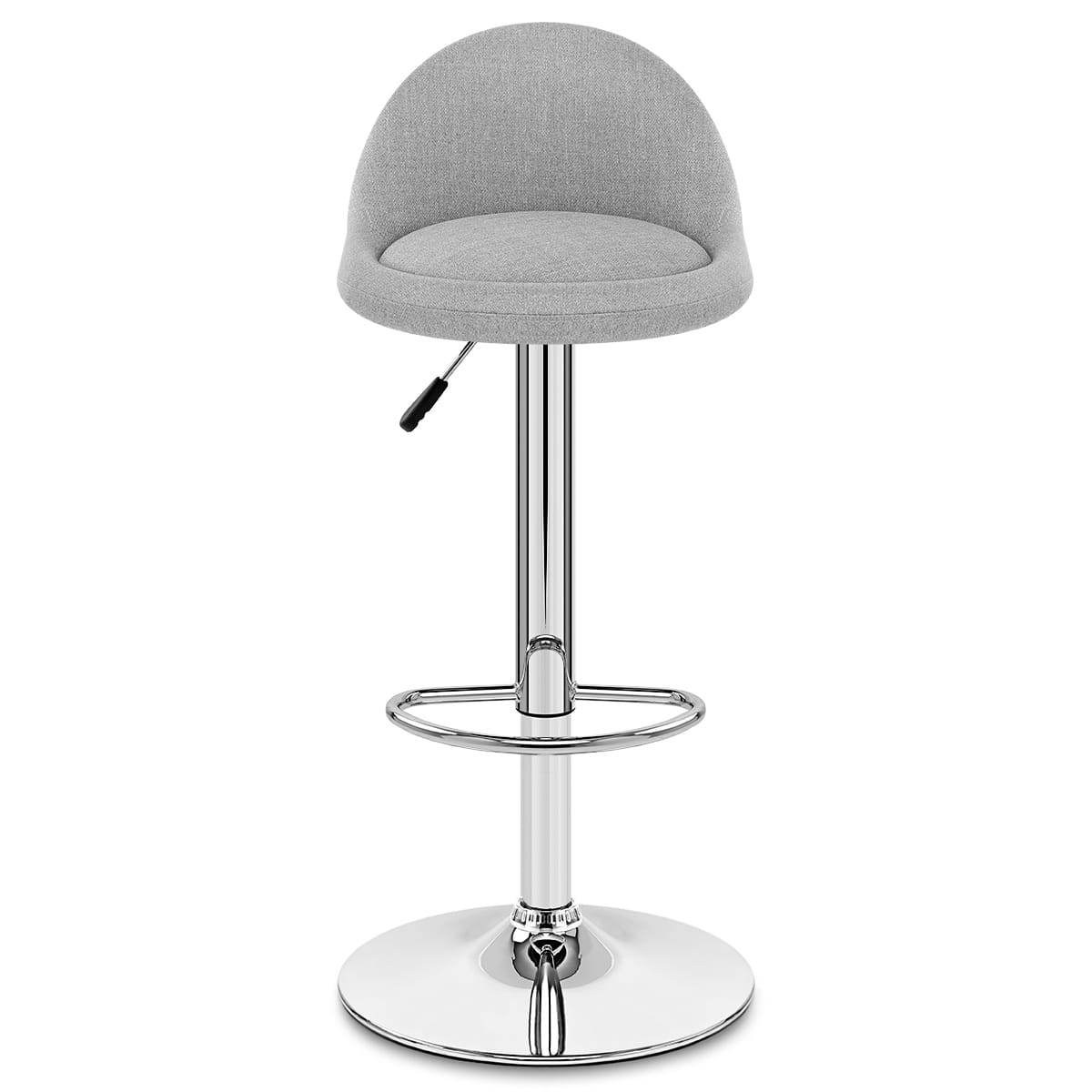 Chaise de Bar Tissu Chrome - Glee Gris 