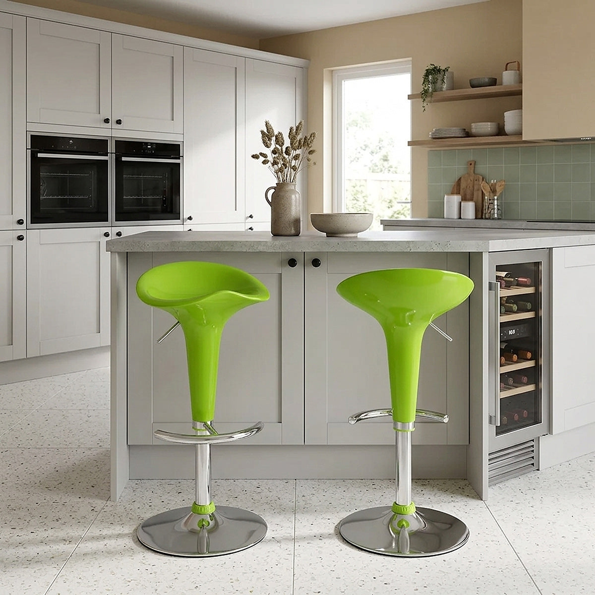 Chaise de Bar ABS Chrome - Gloss Coco Vert 