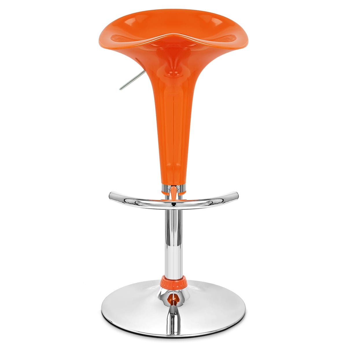Chaise de Bar ABS Chrome - Gloss Coco Orange 