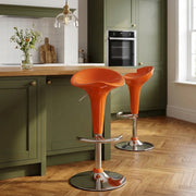 Chaise de Bar ABS Chrome - Gloss Coco Orange 