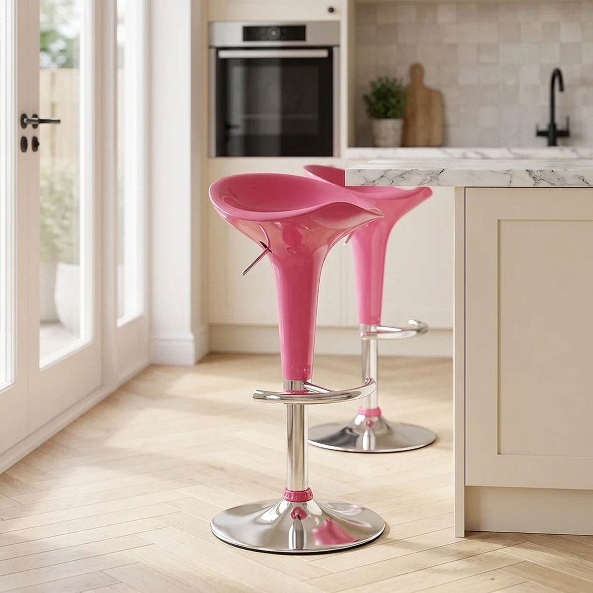 Chaise de Bar ABS Chrome - Gloss Coco Rose 