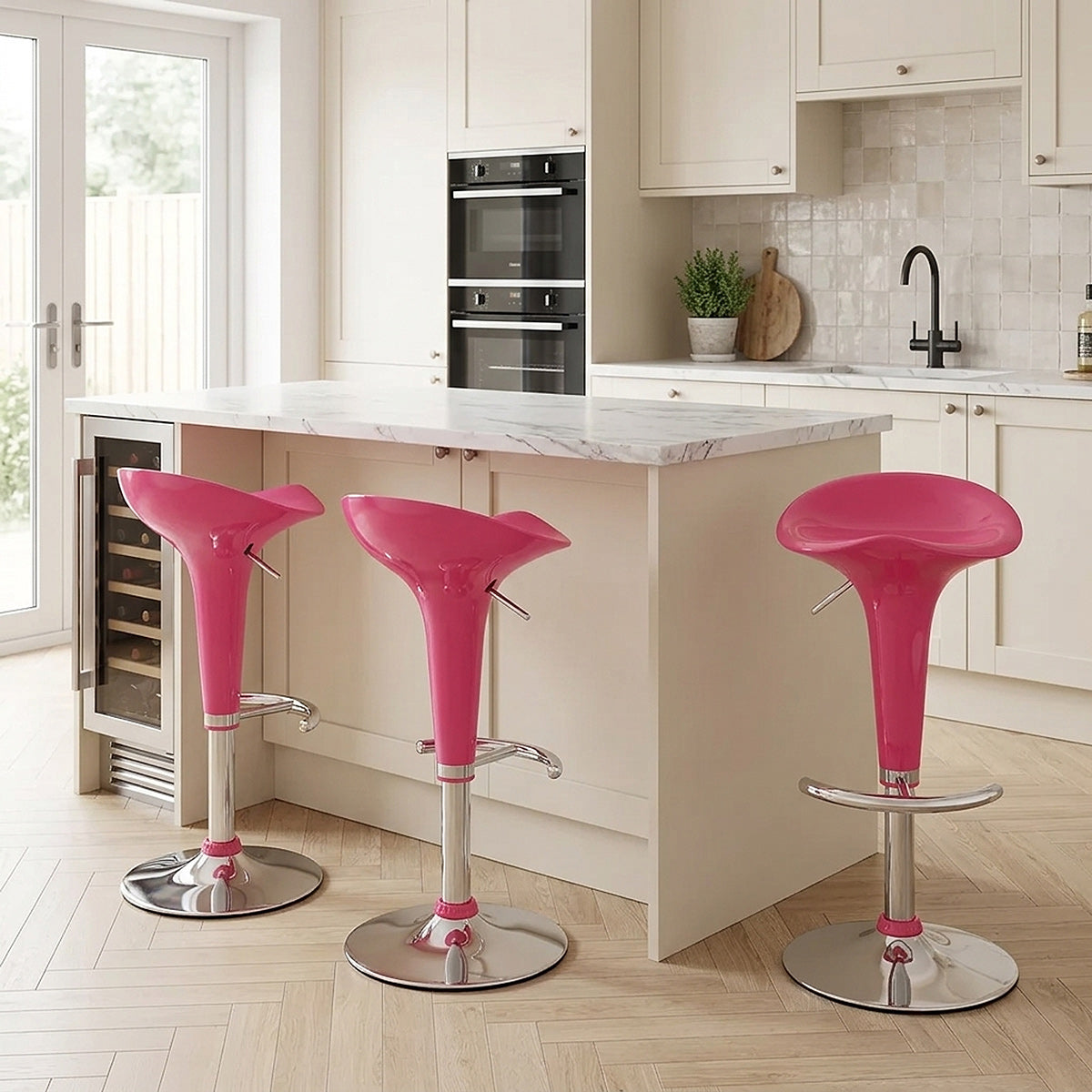 Chaise de Bar ABS Chrome - Gloss Coco Rose 