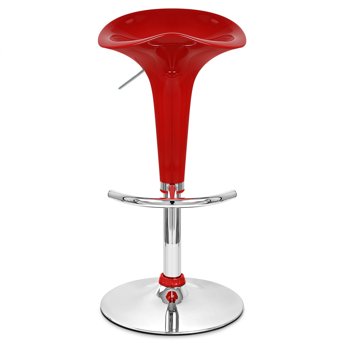 Chaise de Bar ABS Chrome - Gloss Coco Rouge 