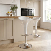 Chaise de Bar ABS Chrome - Gloss Coco Blanc 