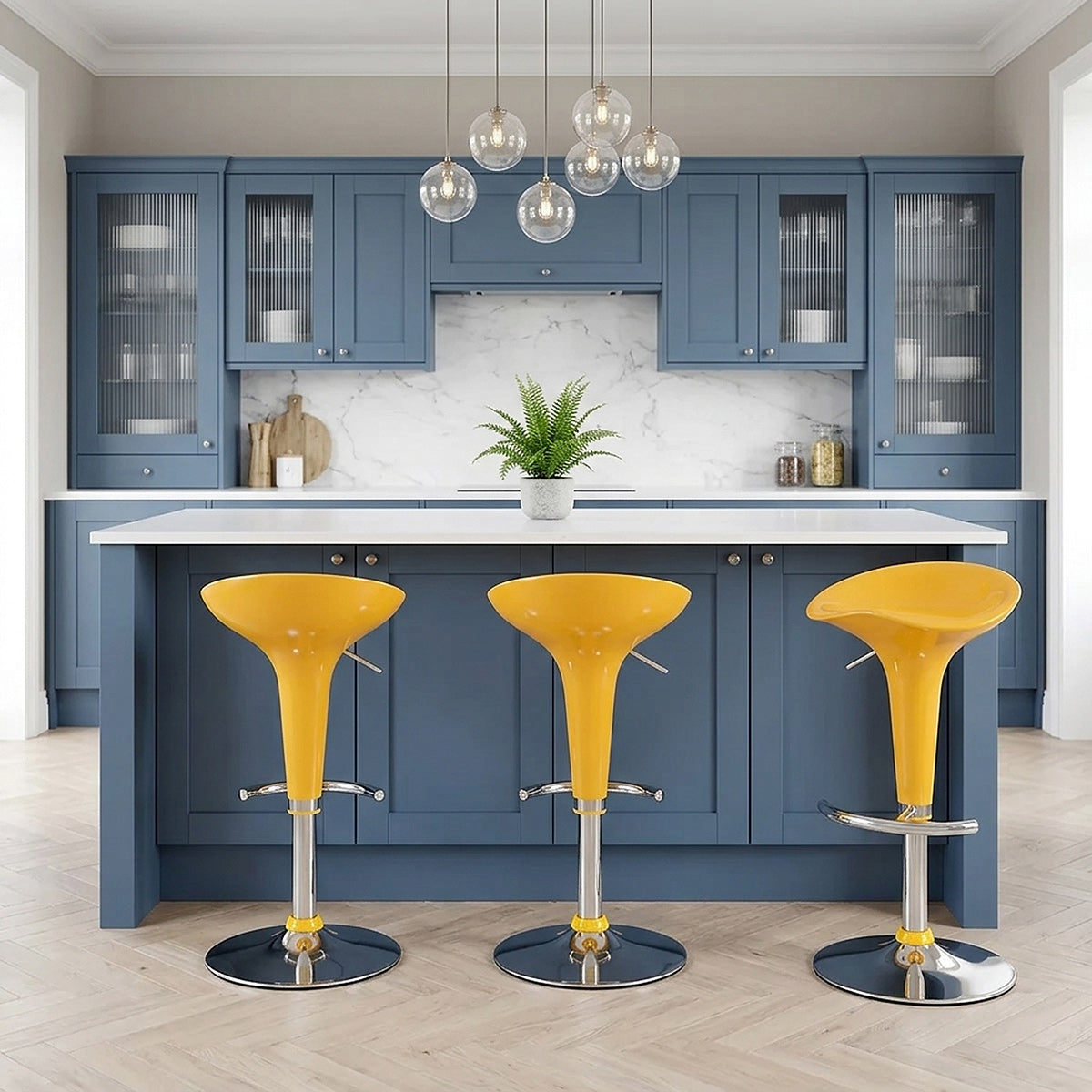 Chaise de Bar ABS Chrome - Gloss Coco Jaune 