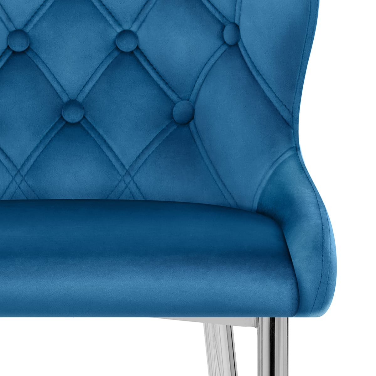 Tabouret Velours - Grace Bleu