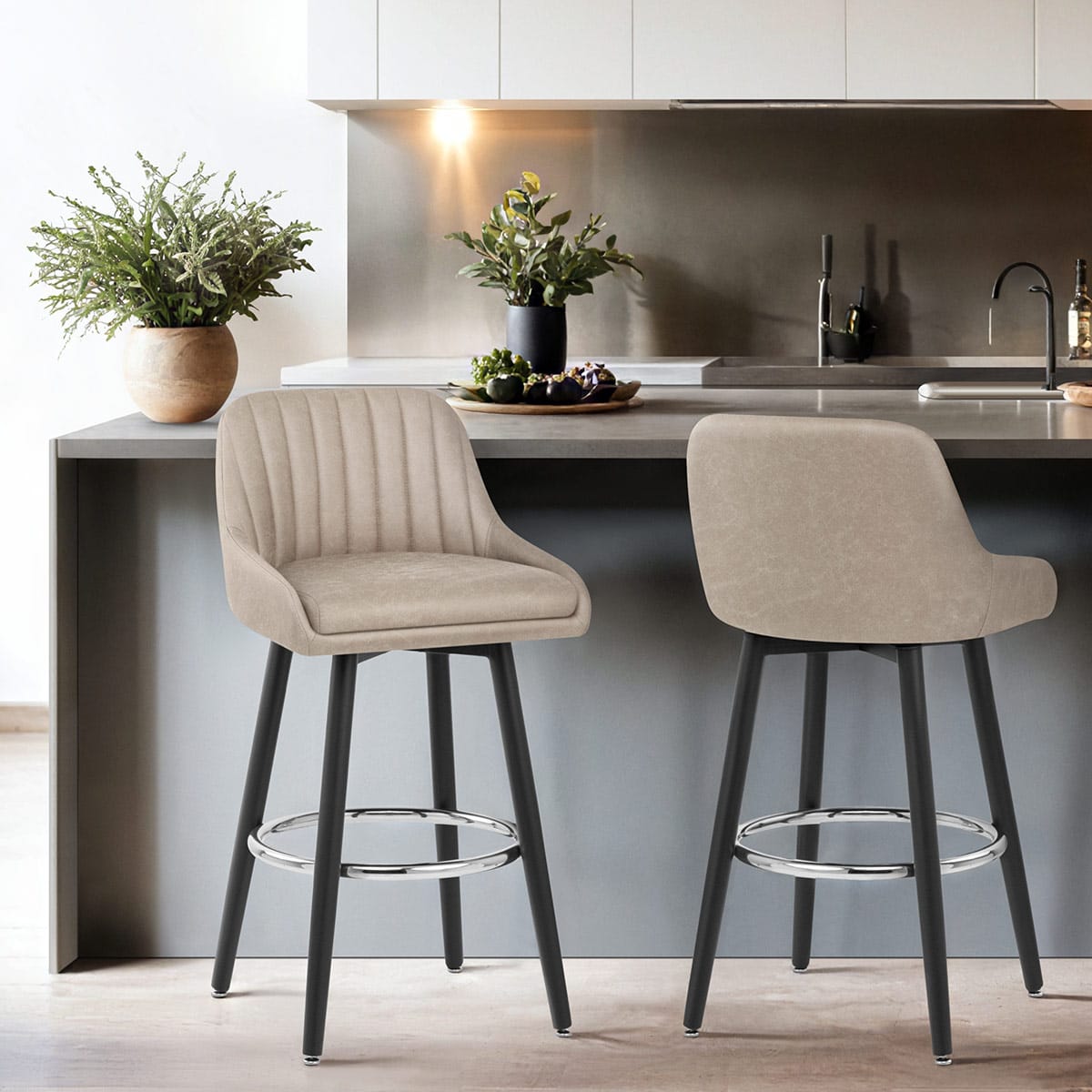Hamilton Bar Stool Antique Taupe