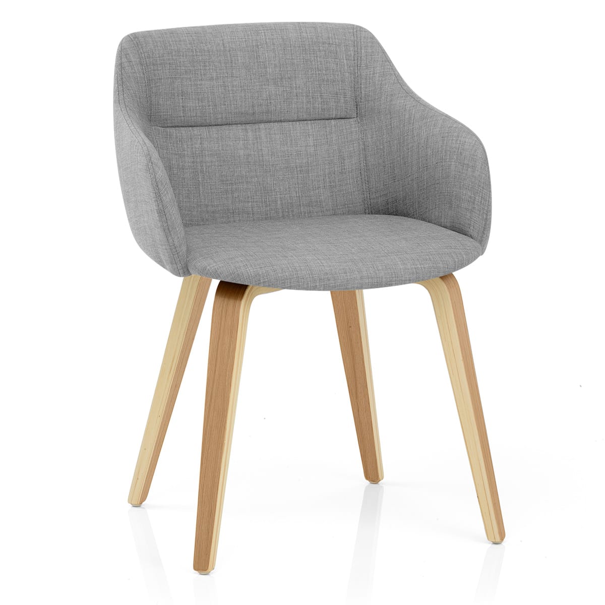 Harley Dining Chair Light Grey Fabric