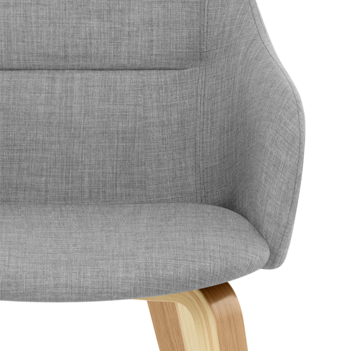 Harley Dining Chair Light Grey Fabric